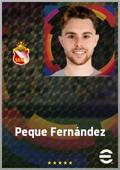 Peque Fernández eFootball 2026 player card, 72 OVR AMF