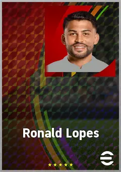 Ronald Lopes eFootball 2026 player card, 72 OVR CMF