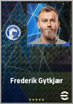 Frederik Gytkjær eFootball 2026 player card, 70 OVR CF