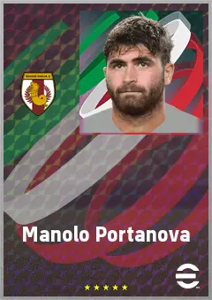 Manolo Portanova eFootball 2026 player card, 71 OVR CMF