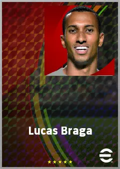 Lucas Braga eFootball 2026 player card, 71 OVR RWF