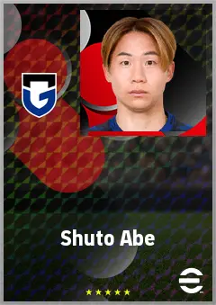 Abe Shuto eFootball 2026 player card, 67 OVR DMF