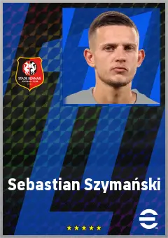 Sebastian Szymański eFootball 2026 player card, 75 OVR AMF