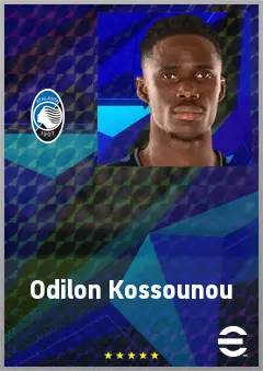 Odilon Kossounou eFootball 2026 player card, 76 OVR CB