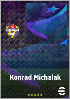 Konrad Michalak eFootball 2026 player card, 70 OVR RWF