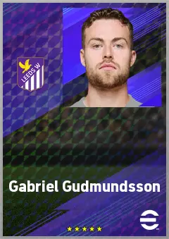 Gabriel Gudmundsson eFootball 2026 player card, 74 OVR LB