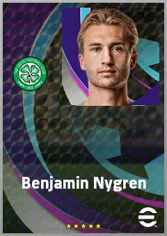 Benjamin Nygren eFootball 2026 player card, 75 OVR AMF
