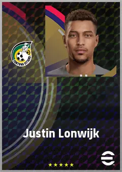Justin Lonwijk eFootball 2026 player card, 68 OVR CMF