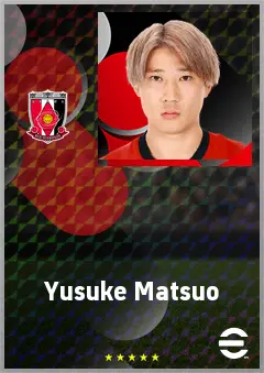 Matsuo Yusuke eFootball 2026 player card, 68 OVR LWF