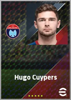 Hugo Cuypers eFootball 2026 player card, 76 OVR CF