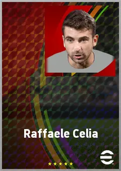 Raffaele Celia eFootball 2026 player card, 68 OVR LB