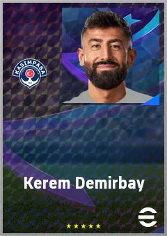 Kerem Demirbay eFootball 2026 player card, 73 OVR CMF