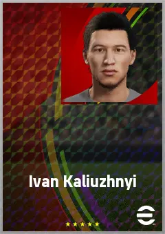 Ivan Kaliuzhnyi eFootball 2026 player card, 67 OVR DMF