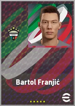 Bartol Franjić eFootball 2026 player card, 73 OVR CB