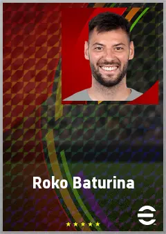 Roko Baturina eFootball 2026 player card, 67 OVR CF