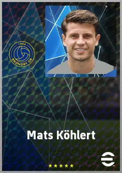 Mats Köhlert eFootball 2026 player card, 72 OVR LB