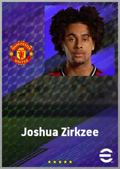 Joshua Zirkzee eFootball 2026 player card, 73 OVR SS