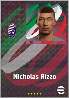 Nicholas Rizzo eFootball 2026 player card, 68 OVR CB
