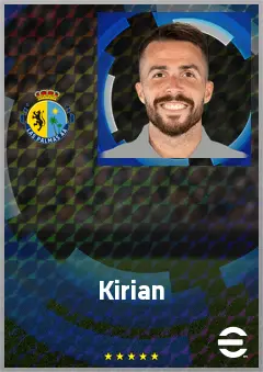 Kirian eFootball 2026 player card, 72 OVR CMF