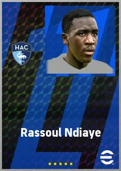 Rassoul Ndiaye eFootball 2026 player card, 70 OVR CMF