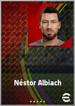 Néstor Albiach eFootball 2026 player card, 68 OVR SS
