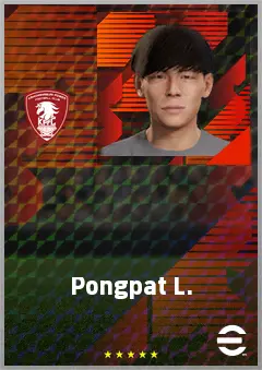 Pongpat L. eFootball 2026 player card, 62 OVR AMF