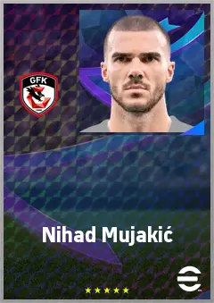 Nihad Mujakić eFootball 2026 player card, 70 OVR CB