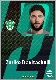 Zuriko Davitashvili eFootball 2026 player card, 73 OVR LWF