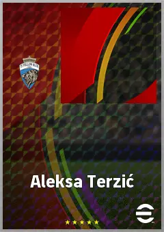 Aleksa Terzić eFootball 2026 player card, 73 OVR LB