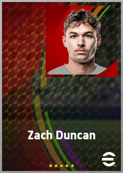 Zach Duncan eFootball 2026 player card, 69 OVR DMF