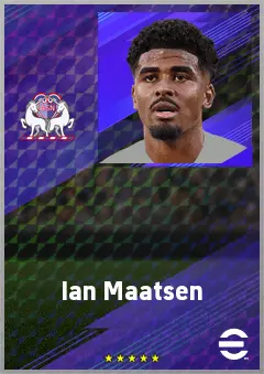 Ian Maatsen eFootball 2026 player card, 74 OVR LB