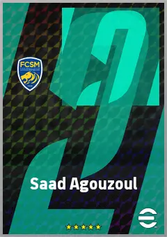 Saad Agouzoul eFootball 2026 player card, 70 OVR CB