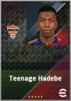 Teenage Hadebe eFootball 2026 player card, 72 OVR CB