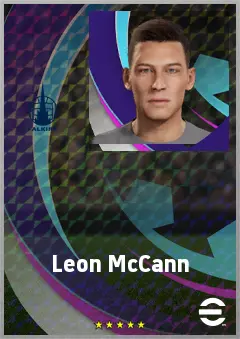 Leon McCann eFootball 2026 player card, 67 OVR LB