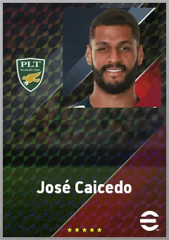 José Caicedo eFootball 2026 player card, 72 OVR DMF