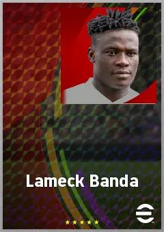 Lameck Banda eFootball 2026 player card, 74 OVR LWF
