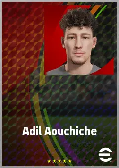Adil Aouchiche eFootball 2026 player card, 70 OVR AMF