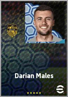 Darian Males eFootball 2026 player card, 72 OVR LMF