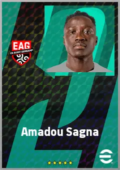 Amadou Sagna eFootball 2026 player card, 69 OVR RWF