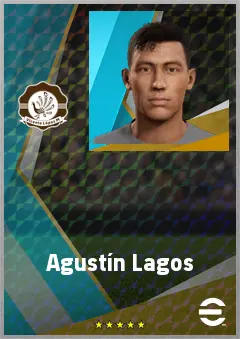 Agustín Lagos eFootball 2026 player card, 72 OVR RB