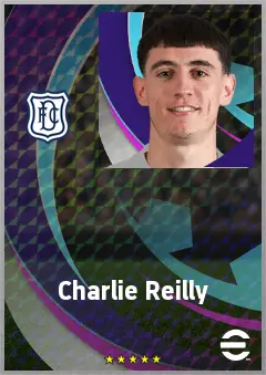 Charlie Reilly eFootball 2026 player card, 67 OVR LWF