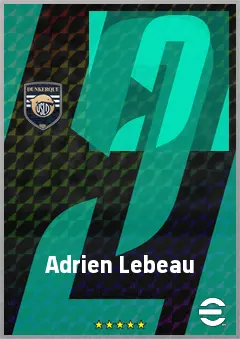 Adrien Lebeau eFootball 2026 player card, 66 OVR LWF