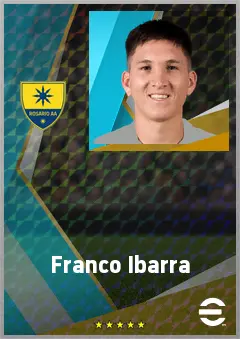 Franco Ibarra eFootball 2026 player card, 74 OVR DMF