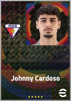 Johnny Cardoso eFootball 2026 player card, 77 OVR CMF