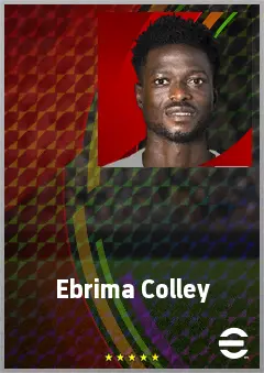 Ebrima Colley eFootball 2026 player card, 71 OVR RWF