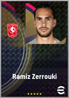 Ramiz Zerrouki eFootball 2026 player card, 71 OVR CMF