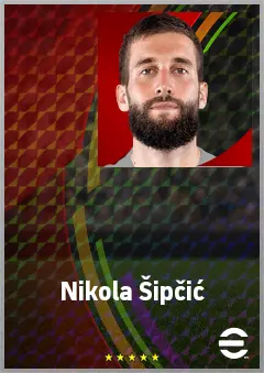 Nikola Šipčić eFootball 2026 player card, 71 OVR CB