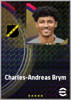Charles-Andreas Brym eFootball 2026 player card, 68 OVR CF