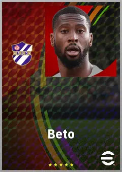 Beto eFootball 2026 player card, 75 OVR CF