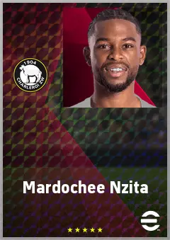 Mardochee Nzita eFootball 2026 player card, 69 OVR LB